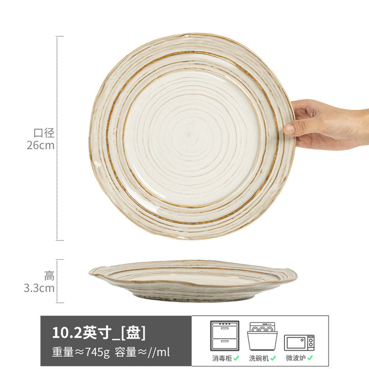 Bowl & Plate Set Ceramic Plate Tableware Wholesale Plate Home Bowl Premium Feel Cup Bowl Bowl