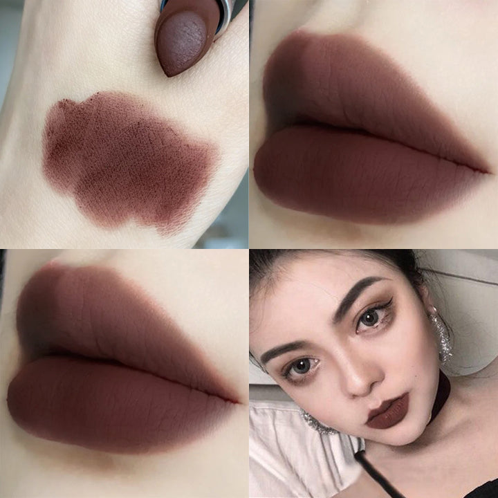 Brown Lipstick Purple Lip Balm