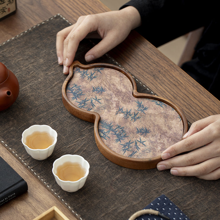 禾事北美胡桃木茶盘干泡台高档实木壶承带防水茶席茶垫复古茶盘