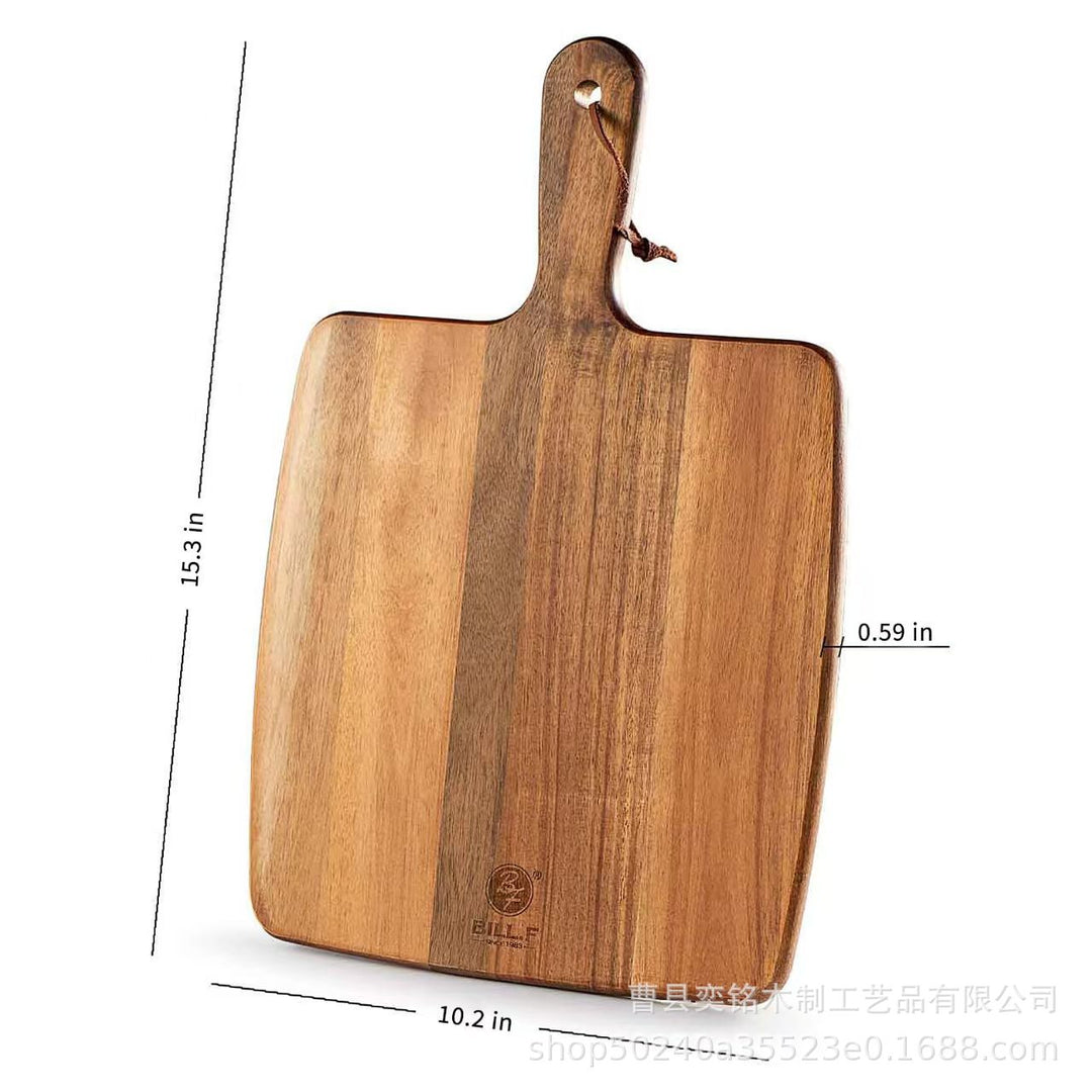 木质砧板带把手家用厨房切菜板餐厅牛排披萨上菜盘实木芝士奶酪板