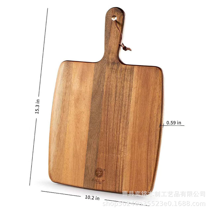 木质砧板带把手家用厨房切菜板餐厅牛排披萨上菜盘实木芝士奶酪板