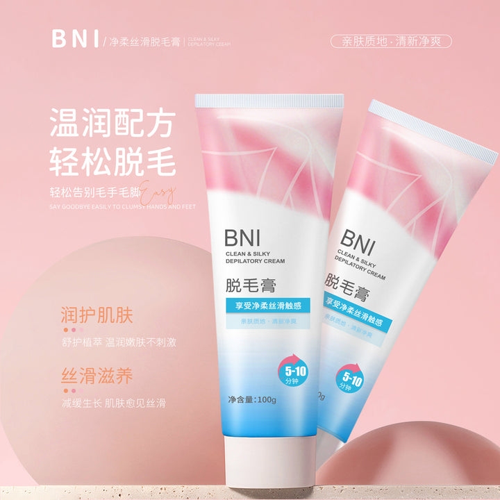 BNI Hair Removal Cream 100 g - Gentle & Painless for Body, Private Parts, and Face