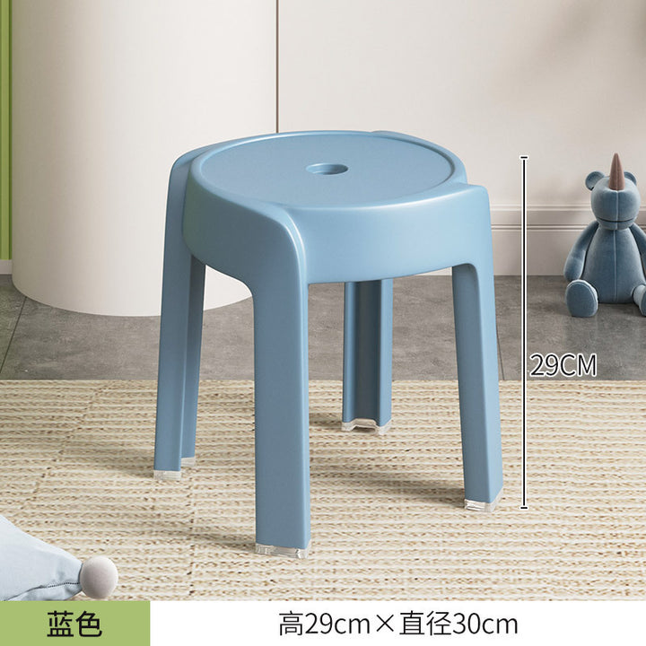 加厚塑料凳子家用可叠放摞叠餐桌板凳久坐舒服椅子风车凳胶圆凳子