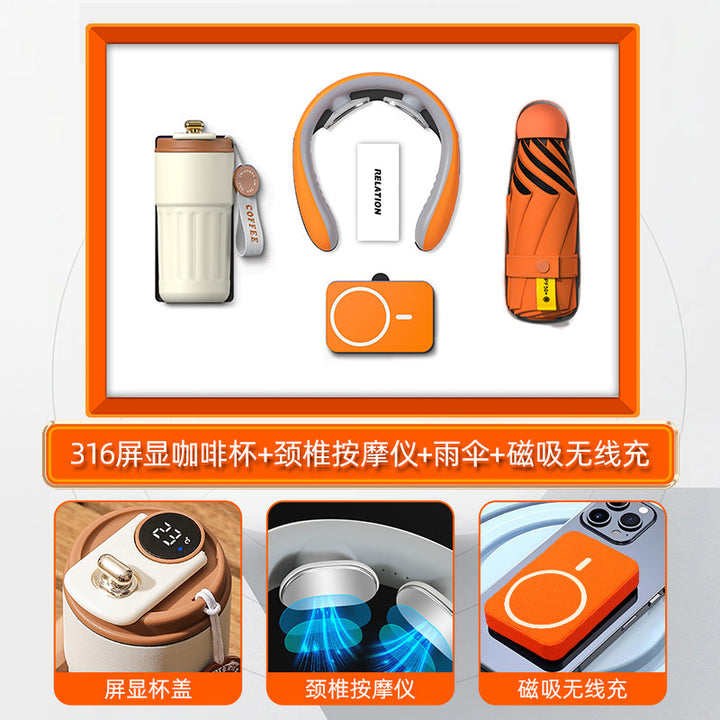商务礼品套装咖啡杯颈椎仪礼盒活动创意礼品定制LOGO伴手礼送客户