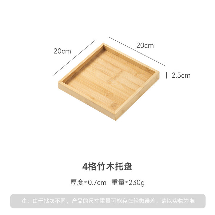 北欧陶瓷方形小吃碗拼盘家用分格盘零食盘火锅酱料碟子竹木托盘