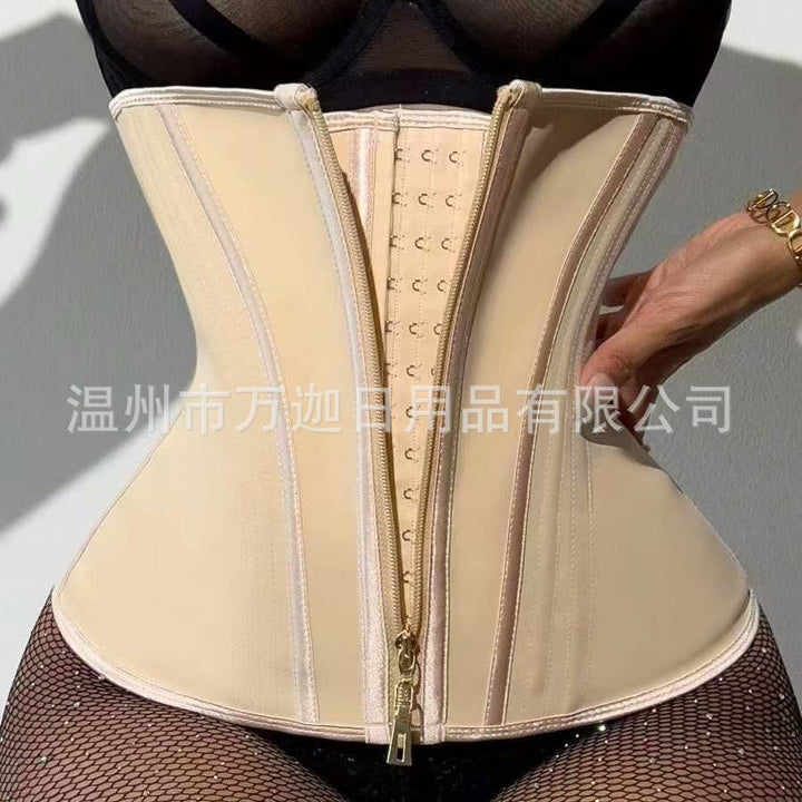 跨境新款封腰束腰带塑身衣拉链排扣健身瑜伽收腹运动塑腰带收腹带