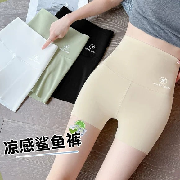 安全裤女夏季外穿鲨鱼裤高腰修身提臀瑜伽短裤超薄透气打底安全裤
