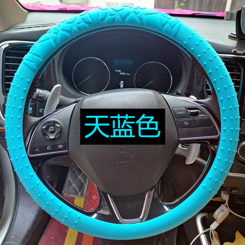 Non Slip Silicone Steering Wheel Cover Car DUniversal Sun Protection Thickened Grip Cover