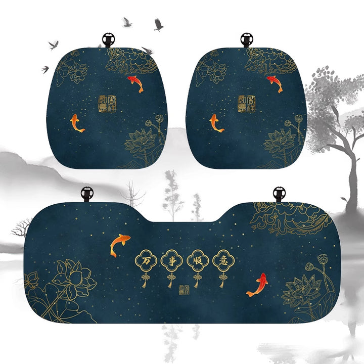Chinese Style Car Seat Cushion – Breathable Four-Season Universal Single Piece