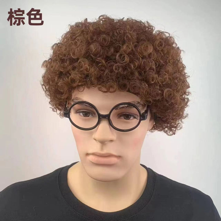 爆炸头假发搞怪小丑头套演出搞笑道具彩色假发套幼儿园表演区材料