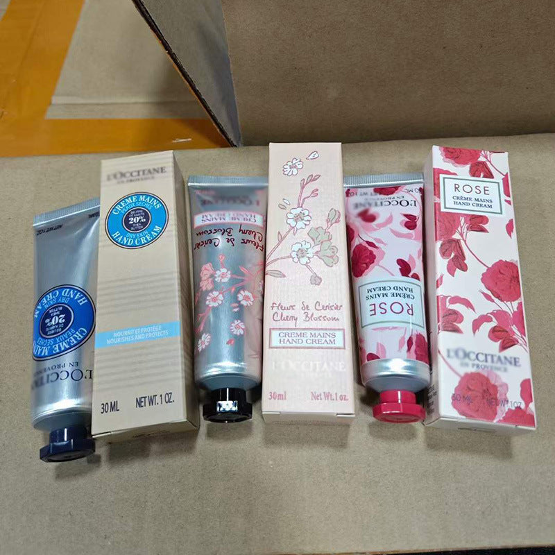 French Hand Cream 30 ml - Shea Butter Rose Cherry Blossom Individual Pack Gift