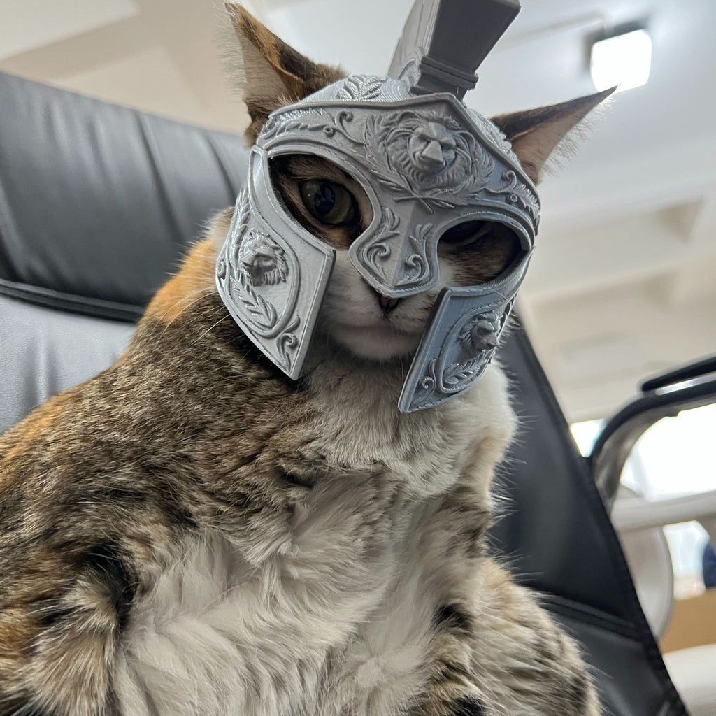 罗马百夫长猫头盔猫咪角色扮演用具 Roman centurion cat helmet