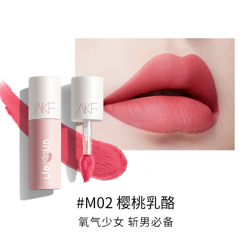 AKF Lip Mud Lipstick Women's Transfer-Proof Matte Lip Gloss