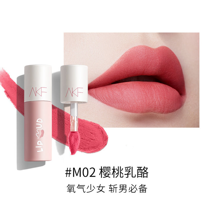AKF Lip Mud Lipstick Women's Transfer-Proof Matte Lip Gloss