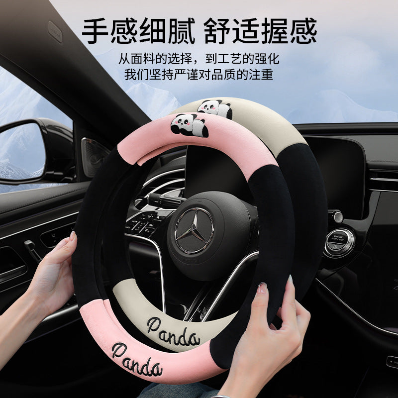 Car Steering Wheel Cover Winter Cat Cute Grip Cover Non Slip Cat TEMU