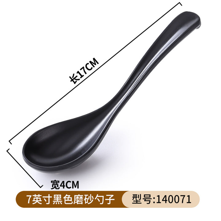 密胺面碗餐具店用黑色仿瓷塑料拉面馆汤饭碗盘家用商用斗笠碗批发