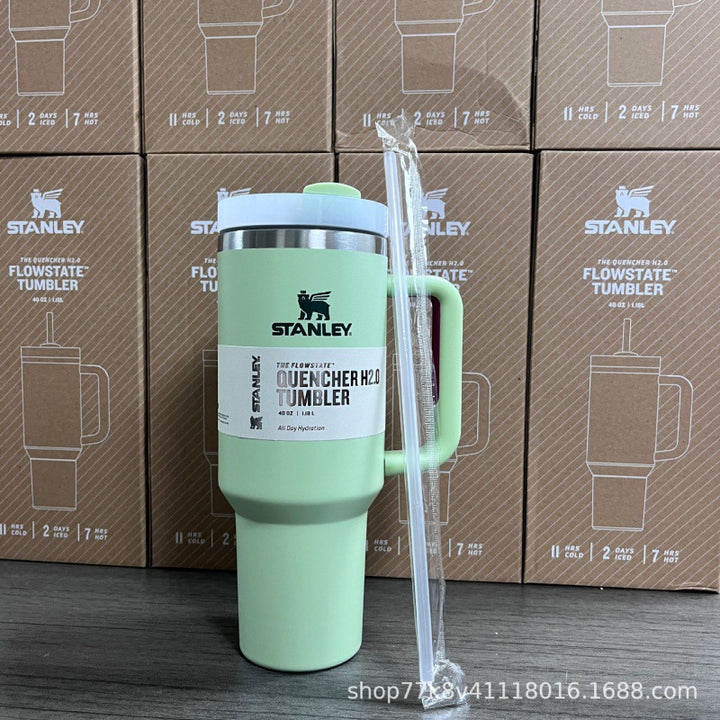 新款史丹利STANLEY2代40oz手柄杯双层不锈钢保温保冷汽车杯冰霸杯