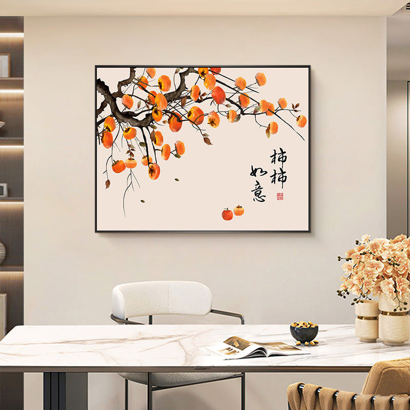 电表箱装饰画新中式餐厅配电箱信号箱遮挡挂画现代简约免打孔壁画