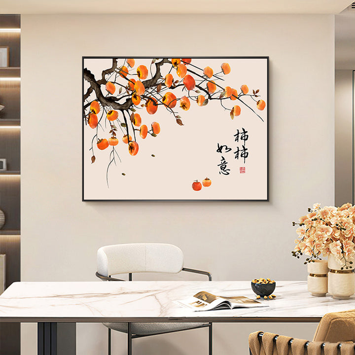 电表箱装饰画新中式餐厅配电箱信号箱遮挡挂画现代简约免打孔壁画