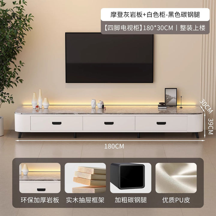 岩板电视柜客厅家用小户型轻奢高级感现代简约落地茶几电视柜组合