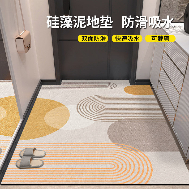 玄关换鞋蹭土硅藻泥地垫家用吸水速干入户门地垫轻奢进门防滑脚垫