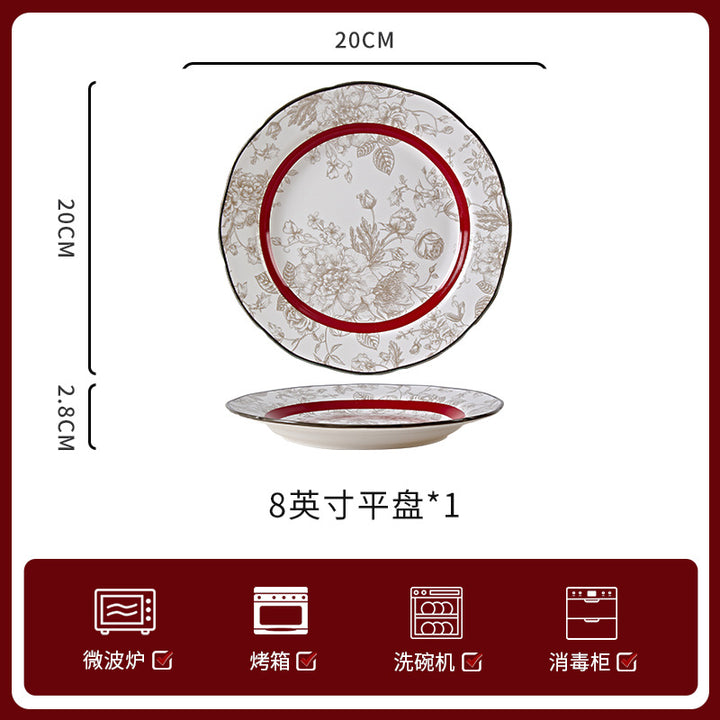 高级感2026年新款碗碟套装饭碗陪嫁结婚家用高颜餐具乔迁新居送礼