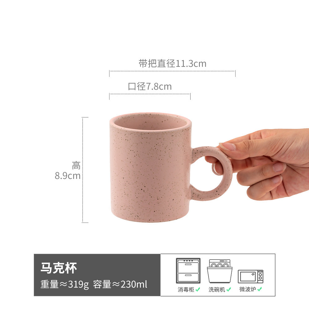 高颜值网红马克杯家用陶瓷情侣水杯ins风复古咖啡杯批发创意杯子