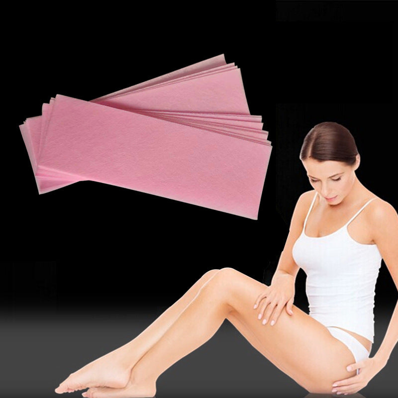 100pc Disposable Non-Woven Wax Strips – Hair Removal Wax Paper for Body & Beauty