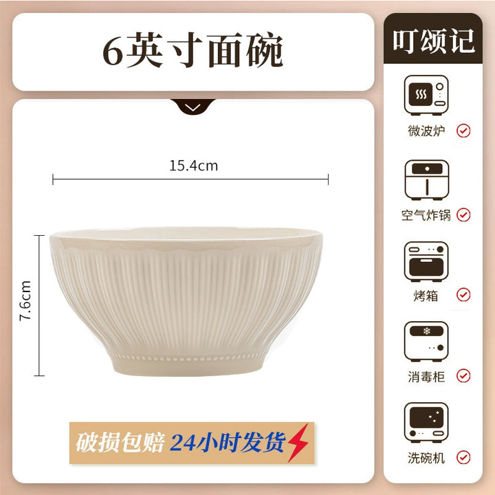 KANGMO Ceramic Dinner Set - Light Luxury Rice Bowls & Serving Plates Gift Set