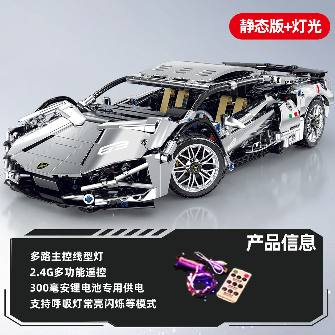 Apollo Sports Car Building Blocks Set – High-Difficulty Drift Racing Car Model Assembly Toy
