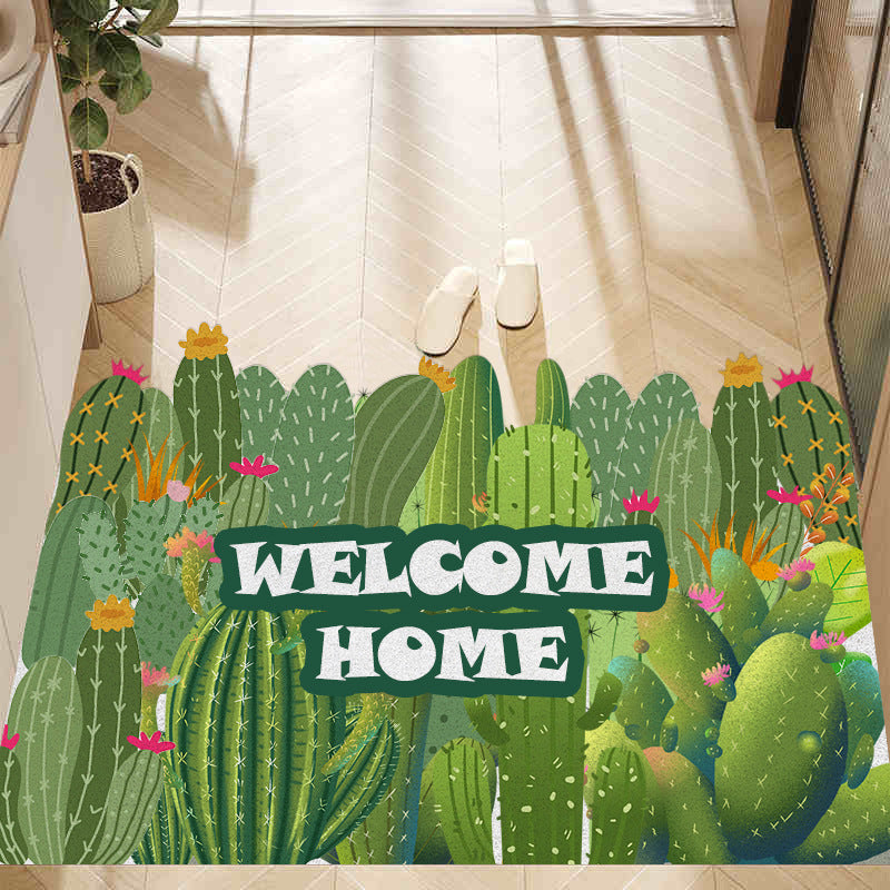 Floral Floor Mat Home Entryway Foot Mat Entryway Decor Stain Resistant Door Mat