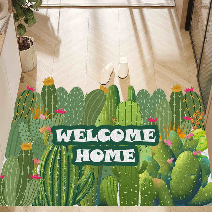 Floral Floor Mat Home Entryway Foot Mat Entryway Decor Stain Resistant Door Mat