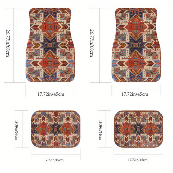 Vintage Car Foot Mat Carpet 4 Piece Set Stain Resistant Floor Mat TEMUFoot Mat Wholesale