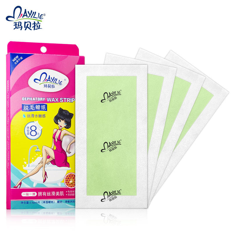 Mavela Wax Hair Removal Strips – 8/30 Pieces Leg Underarm Body Wax Kit