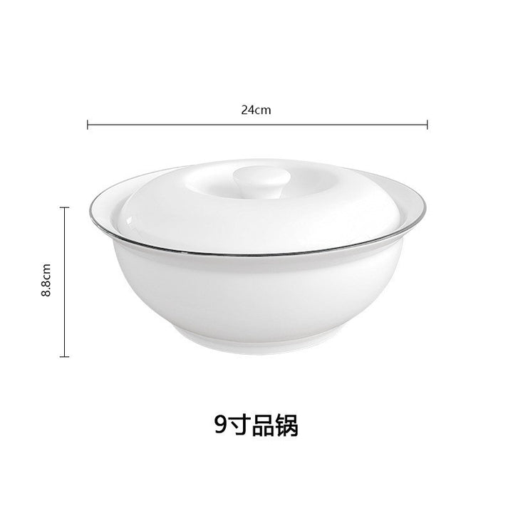 釉下彩碗碟套装家用纯白轻奢高级感陶瓷餐具碗盘碗筷碗具2026新款