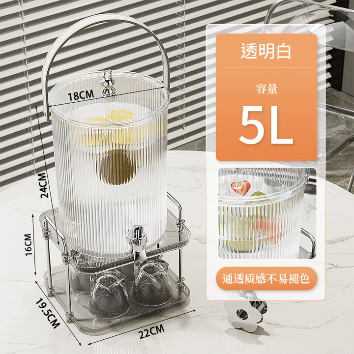 大容量水壶套装家用带龙头凉水壶健康轻奢冷水壶户外水果茶饮料桶