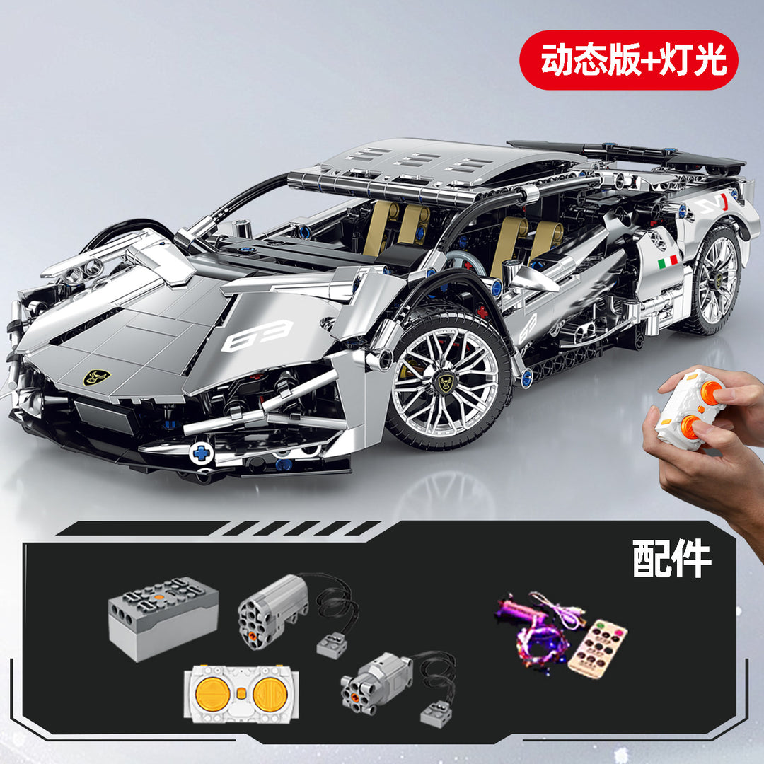 Apollo Sports Car Building Blocks Set – High-Difficulty Drift Racing Car Model Assembly Toy
