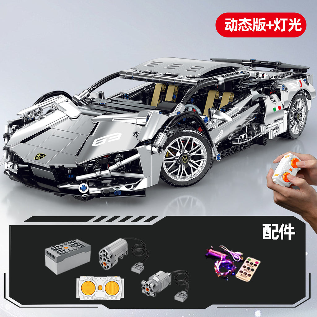 Apollo Sports Car Building Blocks Set – High-Difficulty Drift Racing Car Model Assembly Toy
