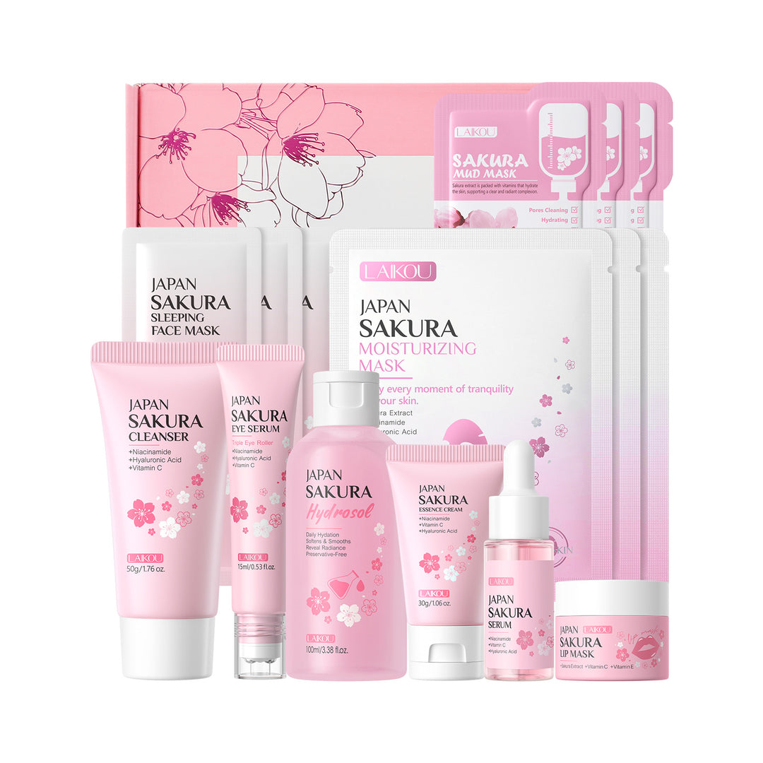 LAIKOU Cherry Blossom Skincare Set Set Face Full Set Hydrating Factory