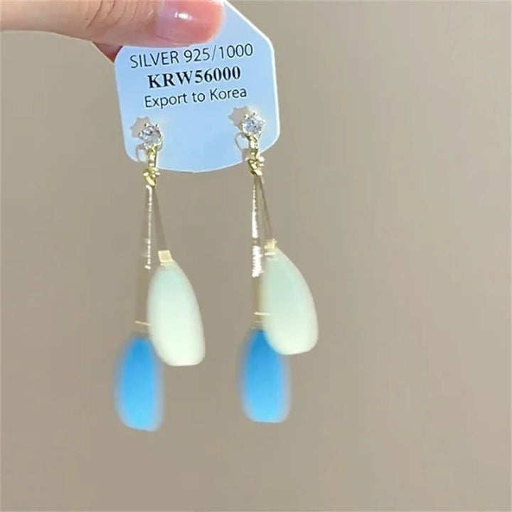 蓝色系套装~海蓝色仿巴洛克珍珠项链女小众百搭颈链小清新锁骨链