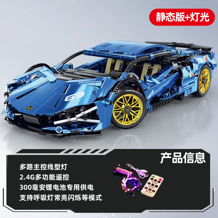 Apollo Sports Car Building Blocks Set – High-Difficulty Drift Racing Car Model Assembly Toy