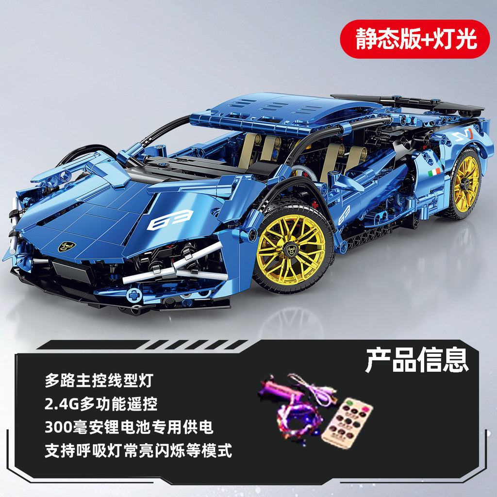 Apollo Sports Car Building Blocks Set – High-Difficulty Drift Racing Car Model Assembly Toy