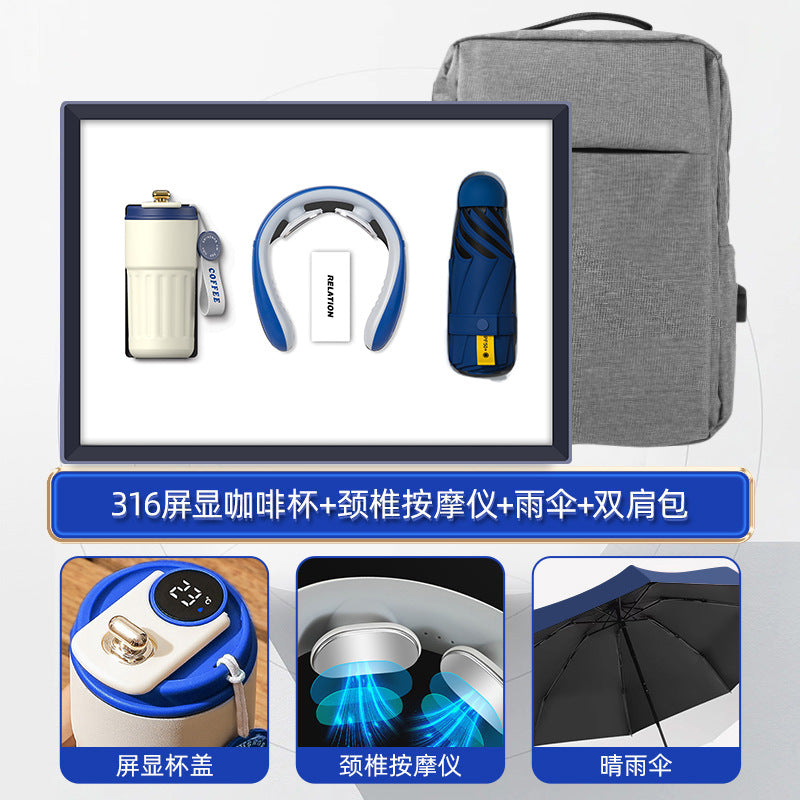 商务礼品套装咖啡杯颈椎仪礼盒活动创意礼品定制LOGO伴手礼送客户