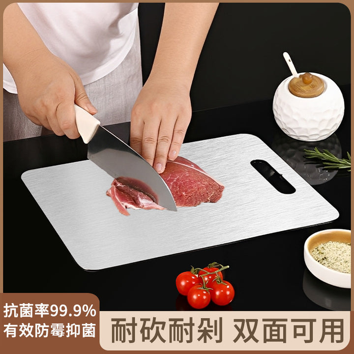加厚不锈钢菜板抗菌防发霉双面厨房专用切菜板可挂式案板擀面粘板