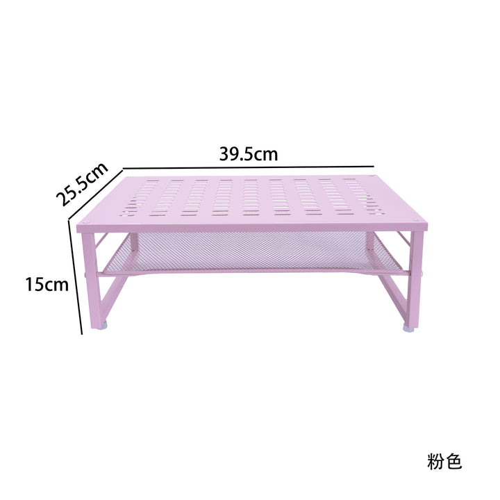 Dual Monitor Stand with Storage – Desktop Computer Riser & Office Organizer