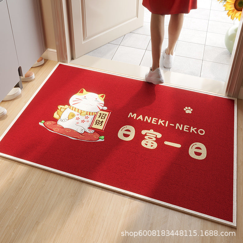 Red Entryway Entryway Floor Mat Premium Door Mat Shoes New Year Non Slip Foot Mat