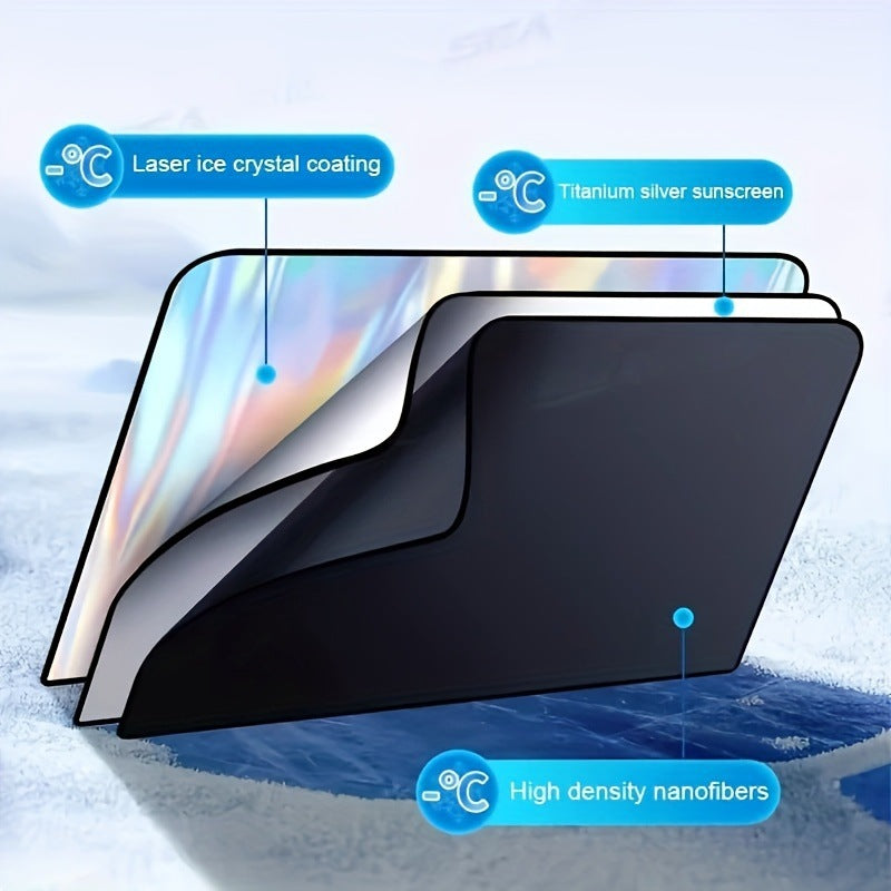 Sunshade Set with Magnetic Front Windshield Cover