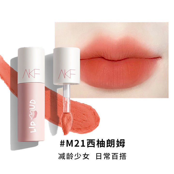 AKF Lip Mud Lipstick Women's Transfer-Proof Matte Lip Gloss