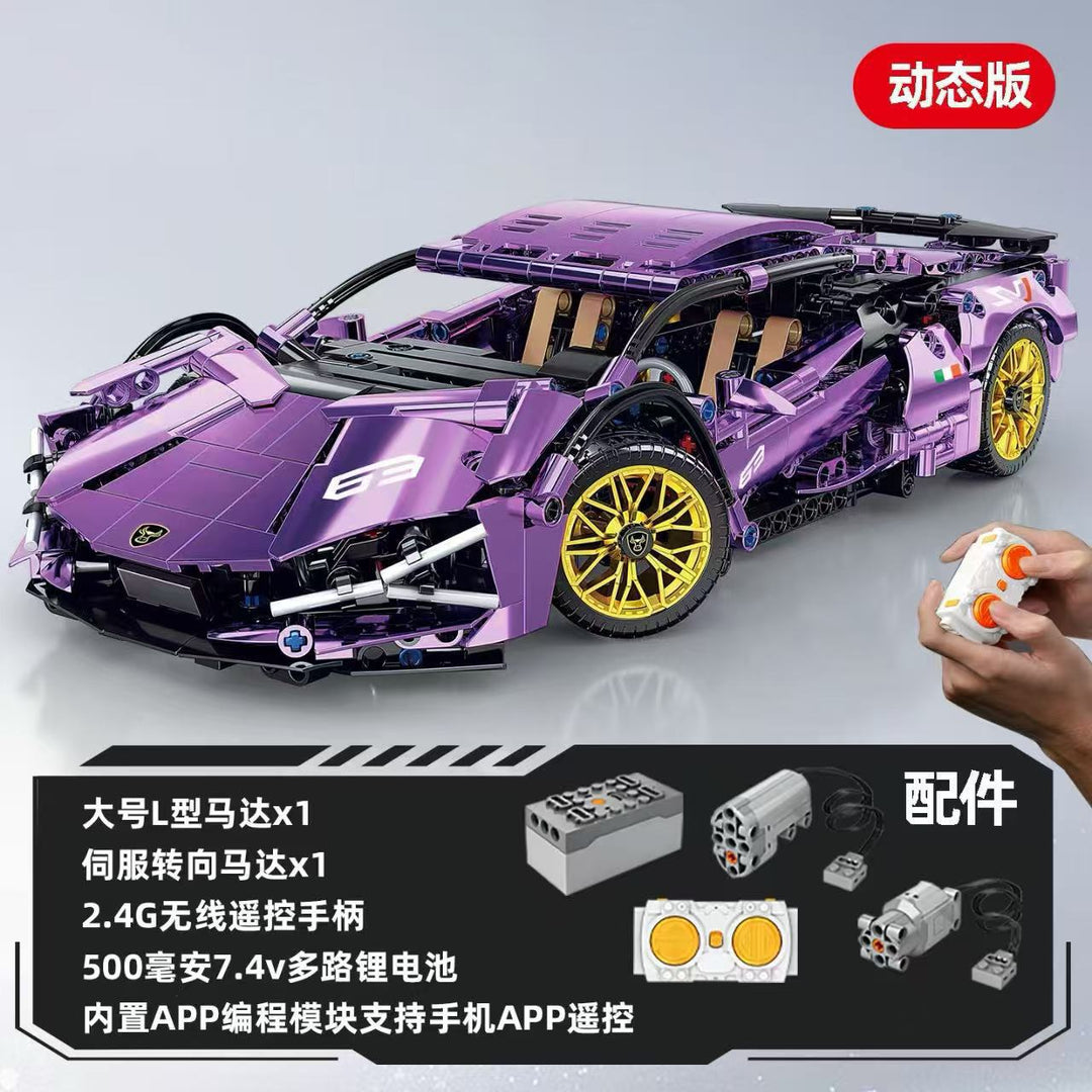 Apollo Sports Car Building Blocks Set – High-Difficulty Drift Racing Car Model Assembly Toy