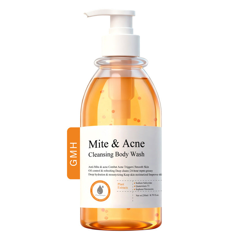 全英文Anti-ACNE and Mite Shower gel祛痘除螨沐浴露跨境爆款